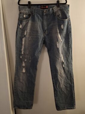 Crunch Men's Distressed Light Blue Jeans